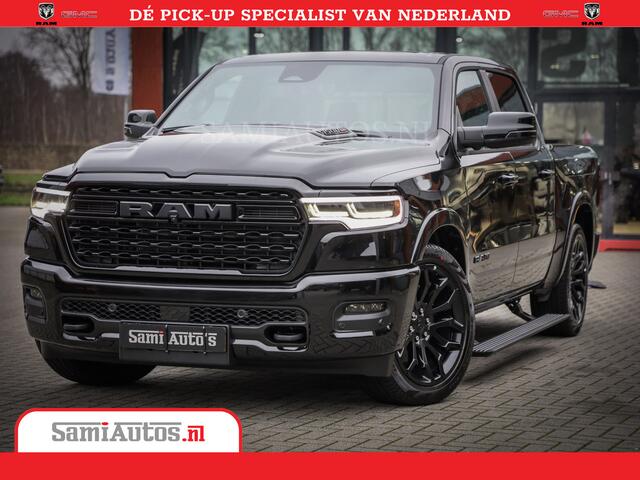 Dodge 1500 Ram Limited Night High Output 540HP 706Nm | Massage + Full Option | De Meest Luxe en Volle Pick-Up in zijn Klasse | Comfortabele Dubbele Cabine met Royale 5 Zitplaatsen | BPM vrij | Nu Leverbaar uit Voorraad | Voorraad Nr 2327 - 5407
