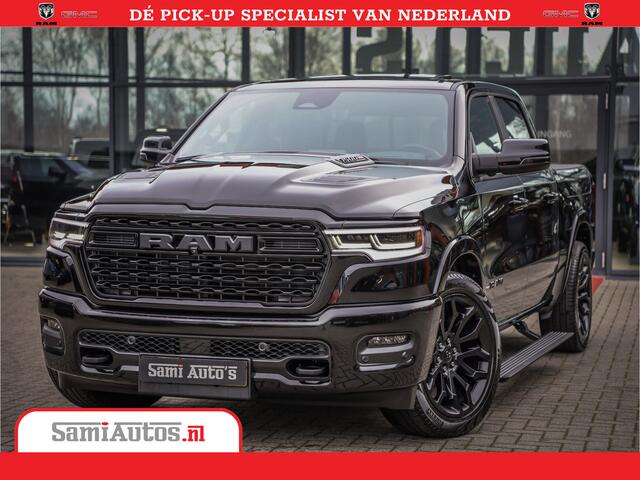 Dodge 1500 Ram Limited Demo Night High Output 540HP 706Nm | Massage + Full Option | De Meest Luxe en Volle Pick-Up in zijn Klasse | Comfortabele Dubbele Cabine met Royale 5 Zitplaatsen | BPM vrij | Nu Leverbaar uit Voorraad | Voorraad Nr 2263 - V76JVF