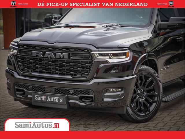 Dodge 1500 Ram Limited Demo Night High Output 540HP 706Nm | Massage + Full Option | De Meest Luxe en Volle Pick-Up in zijn Klasse | Comfortabele Dubbele Cabine met Royale 5 Zitplaatsen | BPM vrij | Nu Leverbaar uit Voorraad | Voorraad Nr 2263 - V76JVF