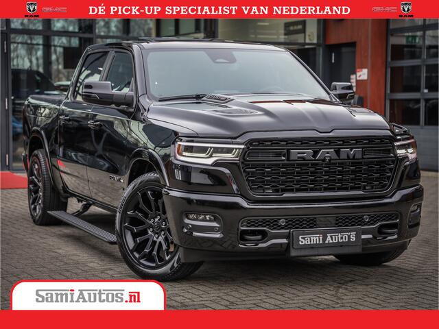 Dodge 1500 Ram Limited Demo Night High Output 540HP 706Nm | Massage + Full Option | De Meest Luxe en Volle Pick-Up in zijn Klasse | Comfortabele Dubbele Cabine met Royale 5 Zitplaatsen | BPM vrij | Nu Leverbaar uit Voorraad | Voorraad Nr 2263 - V76JVF