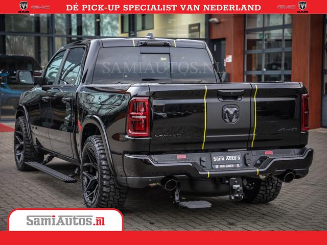 Dodge 1500 Ram Limited Night High Output 540HP 706Nm | Massage + Full Option | De Meest Luxe en Volle Pick-Up in zijn Klasse | Comfortabele Dubbele Cabine met Royale 5 Zitplaatsen | BPM vrij | Nu Leverbaar uit Voorraad | Voorraad Nr 2300 - 7689
