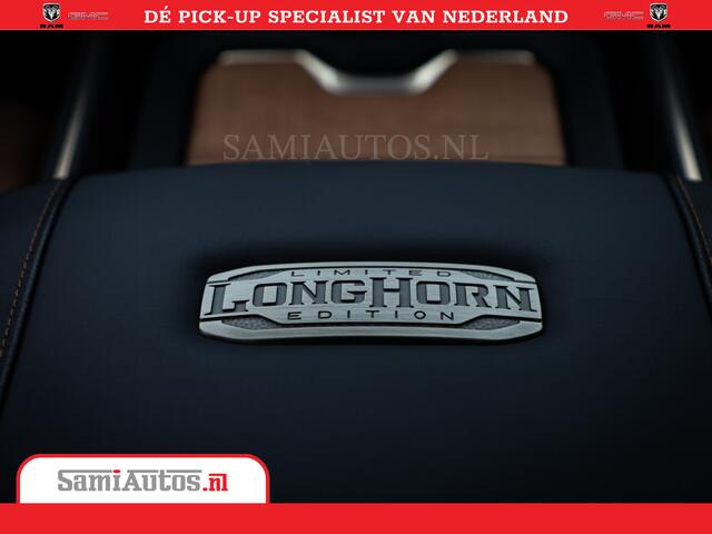 Dodge 1500 RAM LongHorn | 5.7 V8 Black Ops | Speciale Editie Bruin Leder | De Luxe van een Limited | Comfortabele Dubbele Cabine met Royale 5 Zitplaatsen | BPM vrij | Nu Leverbaar uit Voorraad | Voorraad Nr 2185 - 9547
