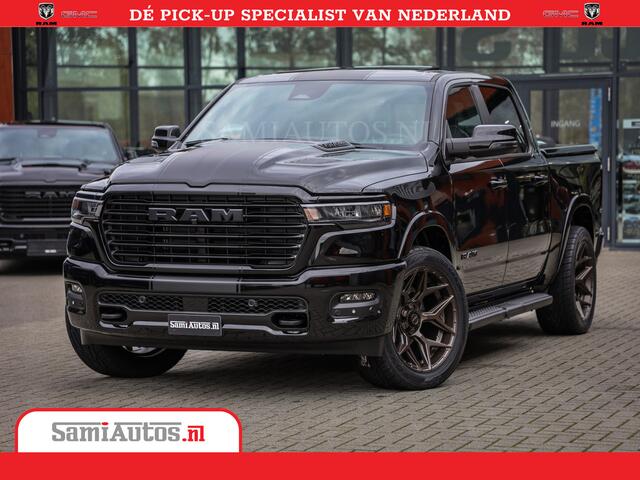 Dodge 1500 RAM Laramie Night | Face Lift | 420Pk 636 Nn | Extra Groot Scherm + Passagiers Scherm | Comfortabele Dubbele Cabine met Royale 5 Zitplaatsen | BPM vrij | Nu Leverbaar uit Voorraad | Voorraad Nr 2220 - 5039
