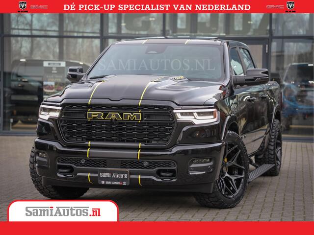 Dodge 1500 Ram Limited Night High Output 540HP 706Nm | Massage + Full Option | De Meest Luxe en Volle Pick-Up in zijn Klasse | Comfortabele Dubbele Cabine met Royale 5 Zitplaatsen | BPM vrij | Nu Leverbaar uit Voorraad | Voorraad Nr 2353 - 5412