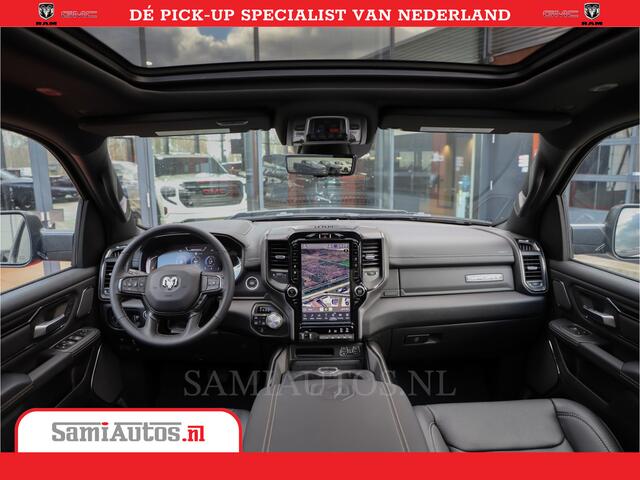 Dodge 1500 Ram Laramie Night 5,7 V8 402PK | Krachtige Hemi | Zeer Rijk Uitgevoerd | Comfortabele Dubbele Cabine met Royale 5 Zitplaatsen | BPM vrij | Nu Leverbaar uit Voorraad | Voorraad Nr 2371 - 2297