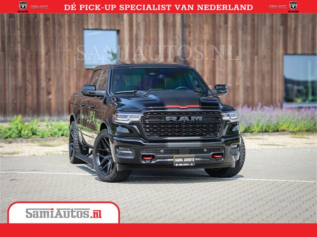 Dodge 1500 Ram Limited Night High Output 540HP 706Nm | Massage + Full Option | De Meest Luxe en Volle Pick-Up in zijn Klasse | Comfortabele Dubbele Cabine met Royale 5 Zitplaatsen | BPM vrij | Nu Leverbaar uit Voorraad | Voorraad Nr 2355 - 5149