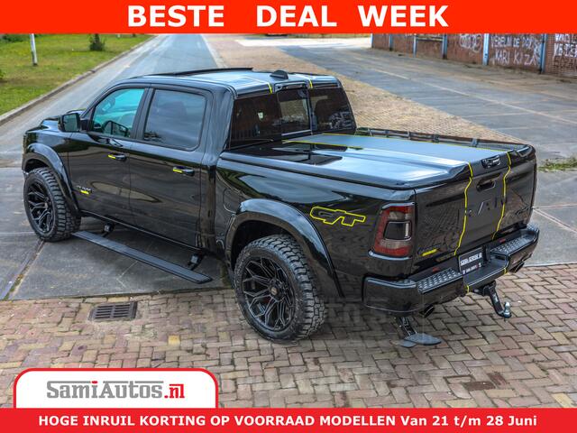 Dodge 1500 RAM GT EDITION | TRX PACK | VIRTUAL COCKPIT | HEAD-UP | ADAPTIVE CRUISE | 360 CAMERA | 5.7 HEMI V8 402PK | 4X4 | Comfortabele Dubbele Cabine met Royale 5 Zitplaatsen | BPM vrij | Nu Leverbaar uit Voorraad | Voorraad Nr 2437