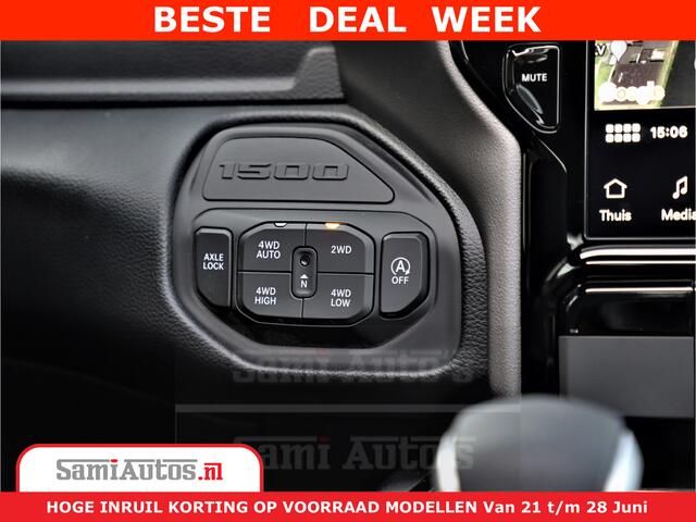 Dodge 1500 RAM GT EDITION | 5.7 V8 HEMI | VIRTUAL COCKPIT | HEAD-UP | ADAPTIVE CRUISE | 360 CAMERA | TRX PACK | Comfortabele Dubbele Cabine met Royale 5 Zitplaatsen | BPM vrij BPM vrij | Nu Leverbaar uit Voorraad | Voorraad Nr 2436