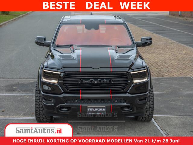 Dodge 1500 RAM GT EDITION | 5.7 HEMI V8 402PK | VIRTUAL COCKPIT | HEAD-UP | ADAPTIVE CRUISE | 360 CAMERA | TRX PACK | VOLLE UITVOERING Comfortabele Dubbele Cabine met Royale 5 Zitplaatsen | BPM vrij | Nu Leverbaar uit Voorraad | Voorraad Nr 2435