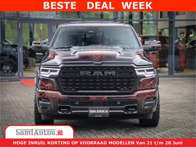 Dodge 1500 Ram COBRA EDITION | Limited Night High Output 540HP 706Nm | Massage + Full Option | De Meest Luxe en Volle Pick-Up in zijn Klasse | Comfortabele Dubbele Cabine met Royale 5 Zitplaatsen | BPM vrij | Nu Leverbaar uit Voorraad | Voorraad Nr 2292 - 5178 | Cob