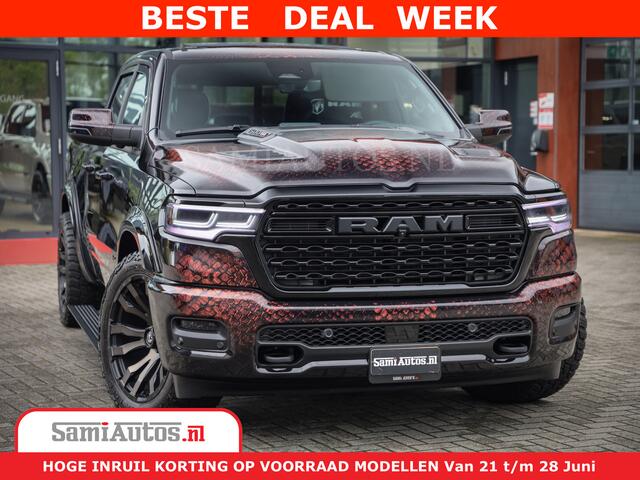 Dodge 1500 Ram COBRA EDITION | Limited Night High Output 540HP 706Nm | Massage + Full Option | De Meest Luxe en Volle Pick-Up in zijn Klasse | Comfortabele Dubbele Cabine met Royale 5 Zitplaatsen | BPM vrij | Nu Leverbaar uit Voorraad | Voorraad Nr 2292 - 5178 | Cob