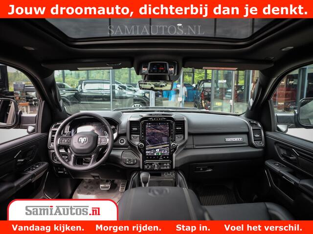 Dodge 1500 RAM GT EDITION | 5.7 V8 HEMI | VIRTUAL COCKPIT | HEAD-UP | ADAPTIVE CRUISE | 360 CAMERA | TRX PACK | Comfortabele Dubbele Cabine met Royale 5 Zitplaatsen | BPM vrij BPM vrij | Nu Leverbaar uit Voorraad | Voorraad Nr 2434