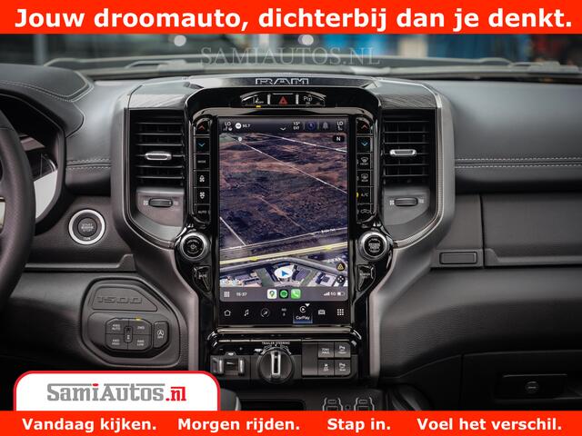 Dodge 1500 RAM GT EDITION | 5.7 V8 HEMI | VIRTUAL COCKPIT | HEAD-UP | ADAPTIVE CRUISE | 360 CAMERA | TRX PACK | Comfortabele Dubbele Cabine met Royale 5 Zitplaatsen | BPM vrij BPM vrij | Nu Leverbaar uit Voorraad | Voorraad Nr 2434