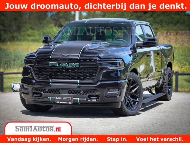 Dodge 1500 Ram Limited Night High Output 540HP 706Nm | Massage + Full Option | De Meest Luxe en Volle Pick-Up in zijn Klasse | Comfortabele Dubbele Cabine met Royale 5 Zitplaatsen | BPM vrij | Nu Leverbaar uit Voorraad | Voorraad Nr 2320 - 5138