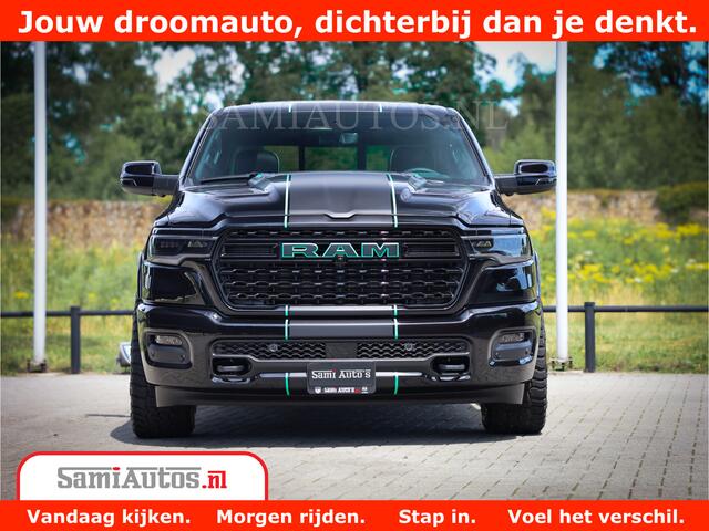 Dodge 1500 Ram Limited Night High Output 540HP 706Nm | Massage + Full Option | De Meest Luxe en Volle Pick-Up in zijn Klasse | Comfortabele Dubbele Cabine met Royale 5 Zitplaatsen | BPM vrij | Nu Leverbaar uit Voorraad | Voorraad Nr 2320 - 5138