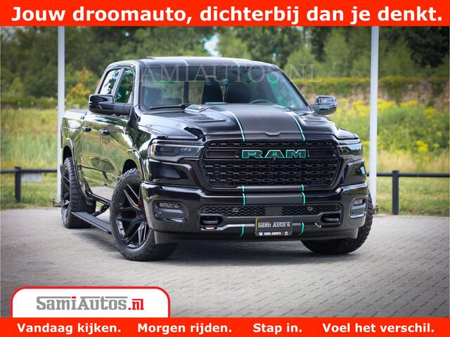 Dodge 1500 Ram Limited Night High Output 540HP 706Nm | Massage + Full Option | De Meest Luxe en Volle Pick-Up in zijn Klasse | Comfortabele Dubbele Cabine met Royale 5 Zitplaatsen | BPM vrij | Nu Leverbaar uit Voorraad | Voorraad Nr 2320 - 5138