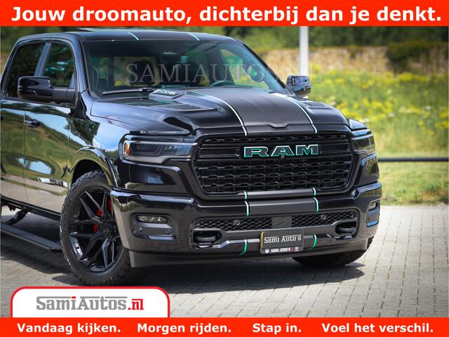 Dodge 1500 Ram Limited Night High Output 540HP 706Nm | Massage + Full Option | De Meest Luxe en Volle Pick-Up in zijn Klasse | Comfortabele Dubbele Cabine met Royale 5 Zitplaatsen | BPM vrij | Nu Leverbaar uit Voorraad | Voorraad Nr 2320 - 5138