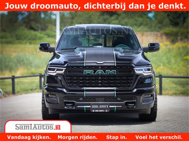 Dodge 1500 Ram Limited Night H.O 540HP 706Nm | Massage + Full Option | De Meest Luxe en Volle Pick-Up in zijn Klasse | Comfortabele Dubbele Cabine met Royale 5 Zitplaatsen | BPM vrij | Nu Leverbaar uit Voorraad | Voorraad Nr 2370 - 5411