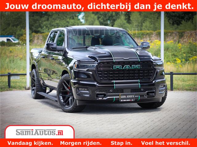 Dodge 1500 Ram Limited Night H.O 540HP 706Nm | Massage + Full Option | De Meest Luxe en Volle Pick-Up in zijn Klasse | Comfortabele Dubbele Cabine met Royale 5 Zitplaatsen | BPM vrij | Nu Leverbaar uit Voorraad | Voorraad Nr 2370 - 5411