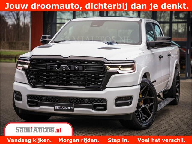 Dodge 1500 Ram Limited Night High Output 540HP 706Nm | Massage + Full Option | De Meest Luxe en Volle Pick-Up in zijn Klasse | Comfortabele Dubbele Cabine met Royale 5 Zitplaatsen | BPM vrij | Nu Leverbaar uit Voorraad | Voorraad Nr 2352 - 7649