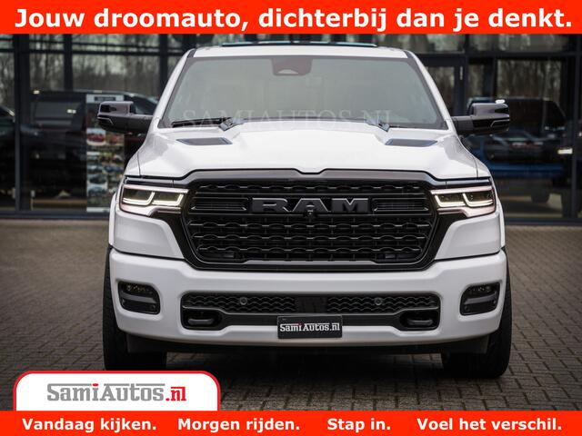 Dodge 1500 Ram Limited Night High Output 540HP 706Nm | Massage + Full Option | De Meest Luxe en Volle Pick-Up in zijn Klasse | Comfortabele Dubbele Cabine met Royale 5 Zitplaatsen | BPM vrij | Nu Leverbaar uit Voorraad | Voorraad Nr 2352 - 7649