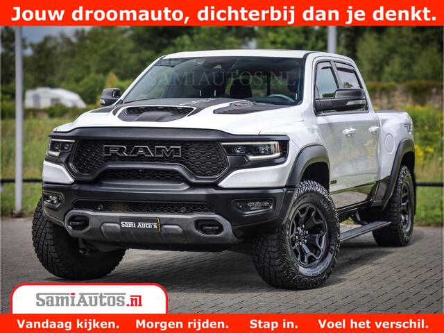 Dodge 1500 Ram TRX 6.2 V8 4x4 | HellCat 611 PK | BEAST | RAM Vol | Black Line | Comfortabele DC Dubbele Cabine met Royale 5 Zitplaatsen | Rode Stiksels | Head-Up | DashCam | Alarm |