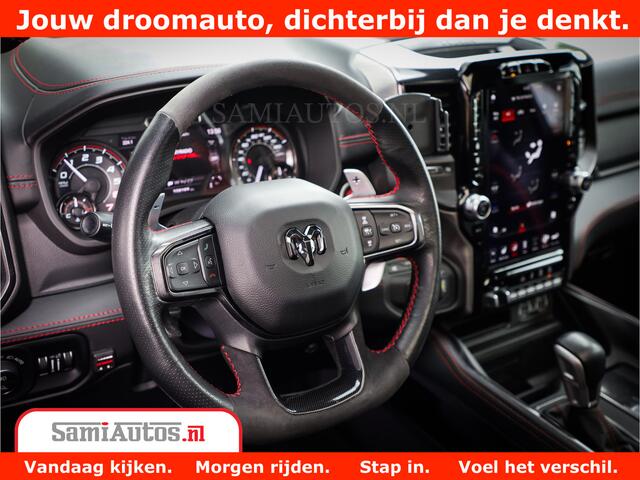 Dodge 1500 Ram TRX 6.2 V8 4x4 | HellCat 611 PK | BEAST | RAM Vol | Black Line | Comfortabele DC Dubbele Cabine met Royale 5 Zitplaatsen | Rode Stiksels | Head-Up | DashCam | Alarm |