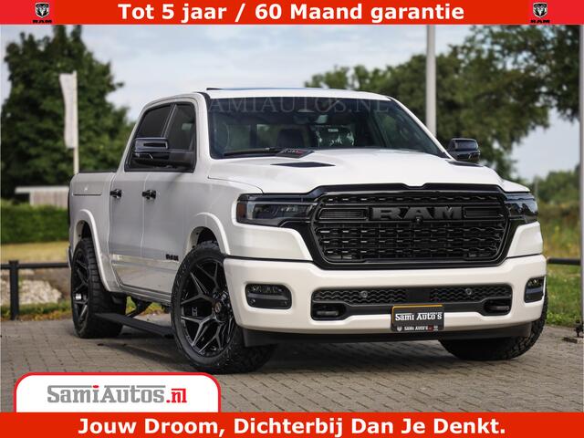 Dodge 1500 Ram 1500 Limited Night High Output 540HP 706Nm | Massage + Full Option | De Meest Luxe en Volle Pick-Up in zijn Klasse | Comfortabele Dubbele Cabine met Royale 5 Zitplaatsen | BPM vrij | Nu Leverbaar uit Voorraad | Voorraad Nr 2336 - 7700