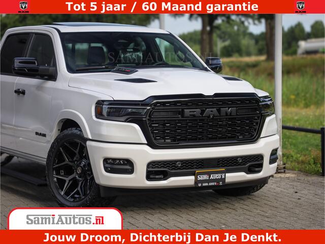 Dodge 1500 Ram 1500 Limited Night High Output 540HP 706Nm | Massage + Full Option | De Meest Luxe en Volle Pick-Up in zijn Klasse | Comfortabele Dubbele Cabine met Royale 5 Zitplaatsen | BPM vrij | Nu Leverbaar uit Voorraad | Voorraad Nr 2336 - 7700