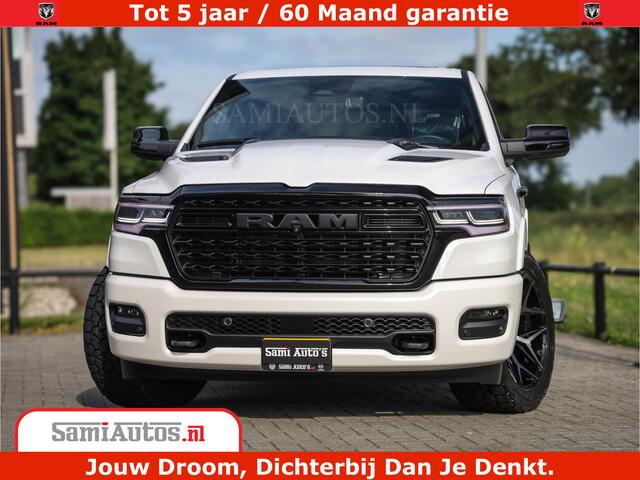 Dodge 1500 Ram 1500 Limited Night High Output 540HP 706Nm | Massage + Full Option | De Meest Luxe en Volle Pick-Up in zijn Klasse | Comfortabele Dubbele Cabine met Royale 5 Zitplaatsen | BPM vrij | Nu Leverbaar uit Voorraad | Voorraad Nr 2336 - 7700