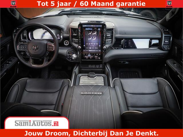 Dodge 1500 Ram 1500 Limited Night High Output 540HP 706Nm | Massage + Full Option | De Meest Luxe en Volle Pick-Up in zijn Klasse | Comfortabele Dubbele Cabine met Royale 5 Zitplaatsen | BPM vrij | Nu Leverbaar uit Voorraad | Voorraad Nr 2336 - 7700