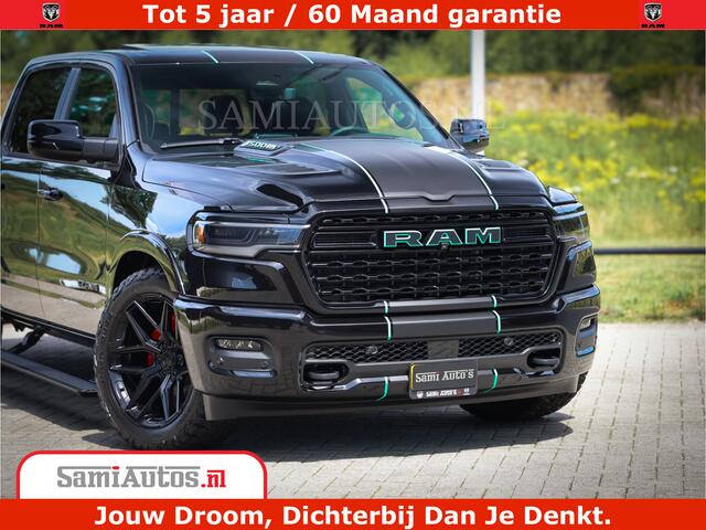 Dodge 1500 Ram Limited H.O 540HP 706Nm | Massage + Full Option | De Meest Luxe en Volle Pick-Up in zijn Klasse | Comfortabele Dubbele Cabine met Royale 5 Zitplaatsen | BPM vrij | Nu Leverbaar uit Voorraad | Voorraad Nr 2332 - 5179