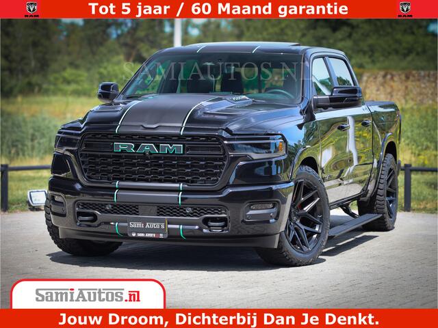 Dodge 1500 Ram Limited Night High Output 540HP 706Nm | Massage + Full Option | De Meest Luxe en Volle Pick-Up in zijn Klasse | Comfortabele Dubbele Cabine met Royale 5 Zitplaatsen | BPM vrij | Nu Leverbaar uit Voorraad | Voorraad Nr 2350 - 5181