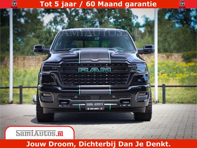 Dodge 1500 Ram Limited Night High Output 540HP 706Nm | Massage + Full Option | De Meest Luxe en Volle Pick-Up in zijn Klasse | Comfortabele Dubbele Cabine met Royale 5 Zitplaatsen | BPM vrij | Nu Leverbaar uit Voorraad | Voorraad Nr 2350 - 5181