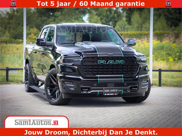 Dodge 1500 Ram Limited Night High Output 540HP 706Nm | Massage + Full Option | De Meest Luxe en Volle Pick-Up in zijn Klasse | Comfortabele Dubbele Cabine met Royale 5 Zitplaatsen | BPM vrij | Nu Leverbaar uit Voorraad | Voorraad Nr 2350 - 5181