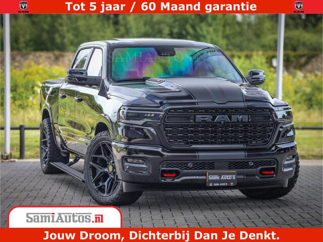 Dodge 1500 Ram Limited Night H.O 540HP 706Nm | Massage + Full Option | De Meest Luxe en Volle Pick-Up in zijn Klasse | Comfortabele Dubbele Cabine met Royale 5 Zitplaatsen | BPM vrij | Nu Leverbaar uit Voorraad | Voorraad Nr 2349 - 5159