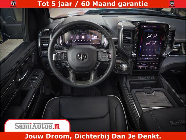 Dodge 1500 Ram Limited Night H.O 540HP 706Nm | Massage + Full Option | De Meest Luxe en Volle Pick-Up in zijn Klasse | Comfortabele Dubbele Cabine met Royale 5 Zitplaatsen | BPM vrij | Nu Leverbaar uit Voorraad | Voorraad Nr 2349 - 5159