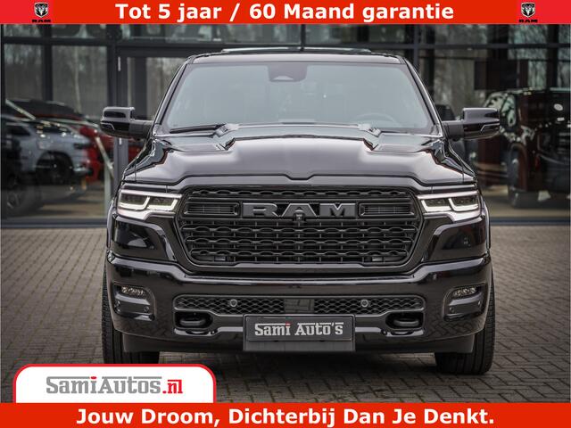 Dodge 1500 Ram Limited Demo Night High Output 540HP 706Nm | Massage + Full Option | De Meest Luxe en Volle Pick-Up in zijn Klasse | Comfortabele Dubbele Cabine met Royale 5 Zitplaatsen | BPM vrij | Nu Leverbaar uit Voorraad | Voorraad Nr 2263 - V76JVF