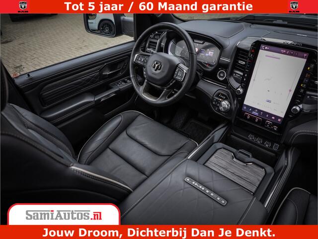Dodge 1500 Ram Limited Demo Night High Output 540HP 706Nm | Massage + Full Option | De Meest Luxe en Volle Pick-Up in zijn Klasse | Comfortabele Dubbele Cabine met Royale 5 Zitplaatsen | BPM vrij | Nu Leverbaar uit Voorraad | Voorraad Nr 2263 - V76JVF