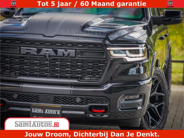 Dodge 1500 Ram Limited Night High Output 540HP 706Nm | Massage + Full Option | De Meest Luxe en Volle Pick-Up in zijn Klasse | Comfortabele Dubbele Cabine met Royale 5 Zitplaatsen | BPM vrij | Nu Leverbaar uit Voorraad | Voorraad Nr 2367 - 5430