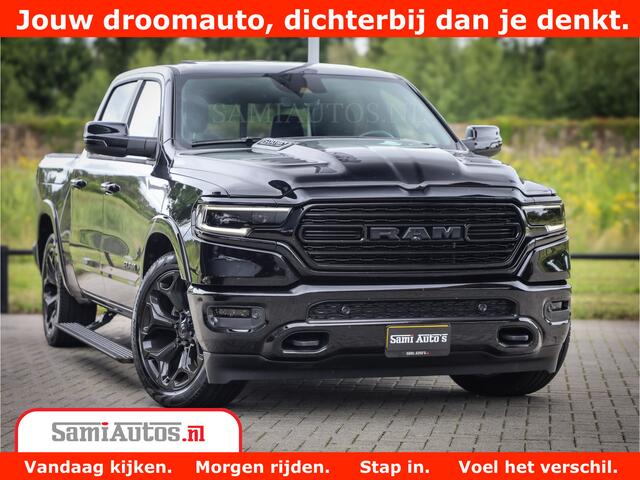 Dodge 1500 Ram LIMITED NIGHT 5.7 V8 | BLACK OPS | MULTITAILGATE | PANO | ADAPTIVE CRUISE | 360CAM | APPLE CARPLAY | PRINS LPG ONDERBOUW | LUCHTVERING | 4X4 | Comfortabele Dubbele Cabine met Royale 5 Zitplaatsen |