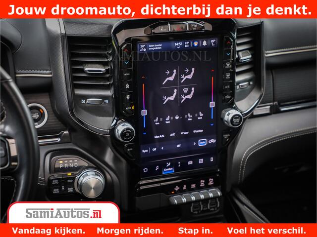 Dodge 1500 Ram LIMITED NIGHT 5.7 V8 | BLACK OPS | MULTITAILGATE | PANO | ADAPTIVE CRUISE | 360CAM | APPLE CARPLAY | PRINS LPG ONDERBOUW | LUCHTVERING | 4X4 | Comfortabele Dubbele Cabine met Royale 5 Zitplaatsen |