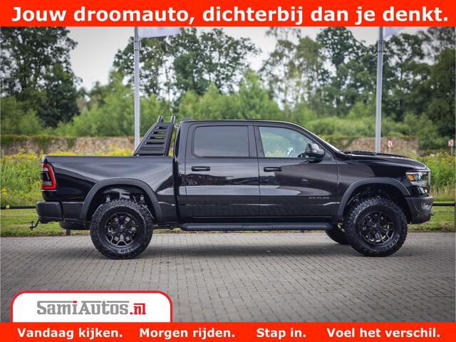 Dodge 1500 RAM REBEL TRX STYLE | BODY LIFT | RAMBAR | 4X4 | LPG | HUD HEADUP | DIGI CLUSTER | 360CAM | ADAPTIVE CRUISE | RAM BAR ROLLCOVER | Comfortabele Dubbele Cabine met Royale 5 Zitplaatsen |
