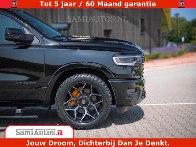 Dodge 1500 Ram Limited Night H.O 540HP 706Nm | Massage + Full Option | De Meest Luxe en Volle Pick-Up in zijn Klasse | Comfortabele Dubbele Cabine met Royale 5 Zitplaatsen | BPM vrij | Nu Leverbaar uit Voorraad | Voorraad Nr 2323 - 5168