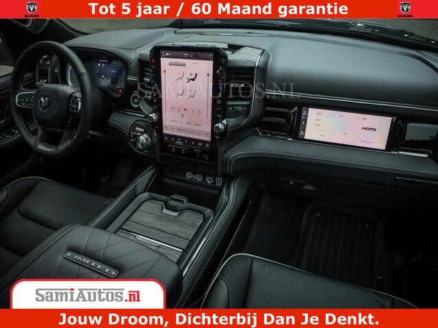 Dodge 1500 Ram Limited Night H.O 540HP 706Nm | Massage + Full Option | De Meest Luxe en Volle Pick-Up in zijn Klasse | Comfortabele Dubbele Cabine met Royale 5 Zitplaatsen | BPM vrij | Nu Leverbaar uit Voorraad | Voorraad Nr 2323 - 5168