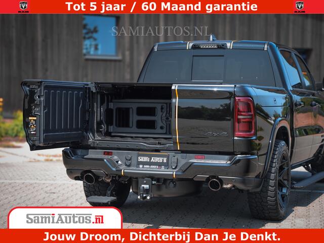 Dodge 1500 Ram Limited Night H.O 540HP 706Nm | Massage + Full Option | De Meest Luxe en Volle Pick-Up in zijn Klasse | Comfortabele Dubbele Cabine met Royale 5 Zitplaatsen | BPM vrij | Nu Leverbaar uit Voorraad | Voorraad Nr 2323 - 5168