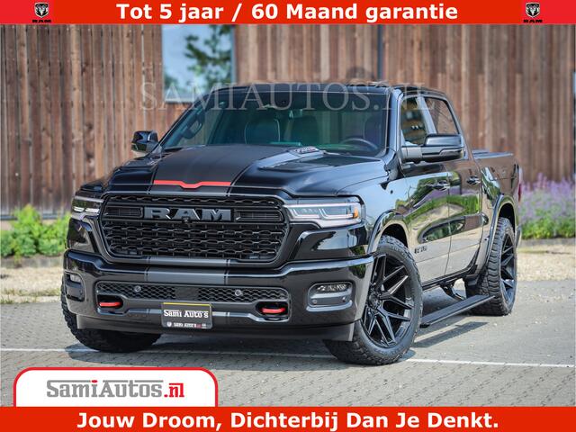 Dodge 1500 Ram Limited Night H.O 540HP 706Nm | Massage + Full Option | De Meest Luxe en Volle Pick-Up in zijn Klasse | Comfortabele Dubbele Cabine met Royale 5 Zitplaatsen | BPM vrij | Nu Leverbaar uit Voorraad | Voorraad Nr 2329 - 5135