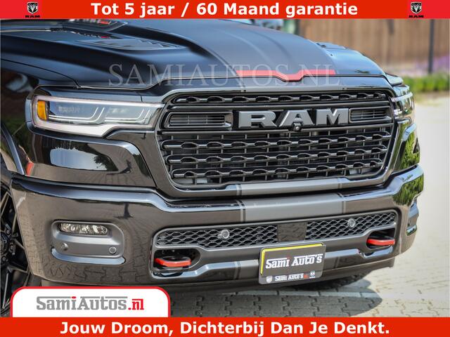 Dodge 1500 Ram Limited Night H.O 540HP 706Nm | Massage + Full Option | De Meest Luxe en Volle Pick-Up in zijn Klasse | Comfortabele Dubbele Cabine met Royale 5 Zitplaatsen | BPM vrij | Nu Leverbaar uit Voorraad | Voorraad Nr 2329 - 5135