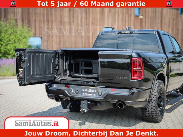 Dodge 1500 Ram Limited Night H.O 540HP 706Nm | Massage + Full Option | De Meest Luxe en Volle Pick-Up in zijn Klasse | Comfortabele Dubbele Cabine met Royale 5 Zitplaatsen | BPM vrij | Nu Leverbaar uit Voorraad | Voorraad Nr 2329 - 5135