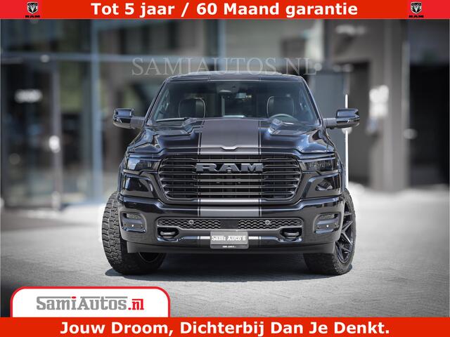 Dodge 1500 RAM Laramie Night | Face Lift | 420Pk 636 Nn | Extra Groot Scherm + Passagiers Scherm | Comfortabele Dubbele Cabine met Royale 5 Zitplaatsen | BPM vrij | Nu Leverbaar uit Voorraad | Voorraad Nr 2220 - 5039